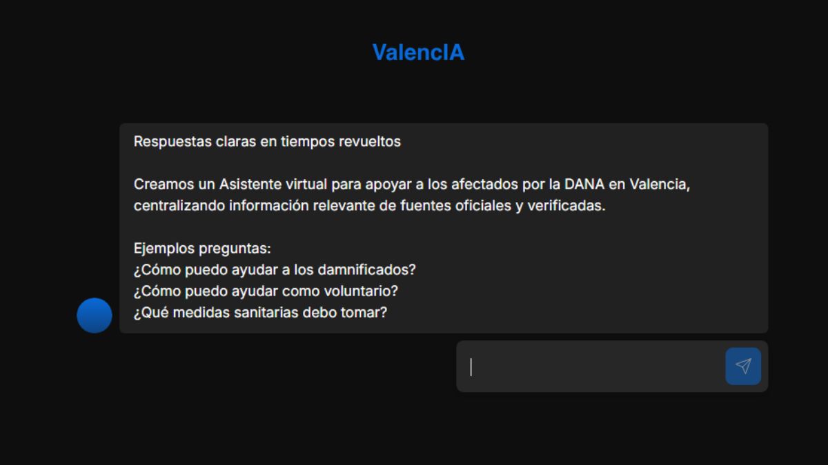 ValencIA, el asistente virtual que centraliza la información para ayudar a los afectados por la DANA