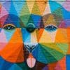 oso pintado en mural