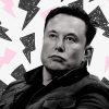 Elon Musk con truenos de fondo