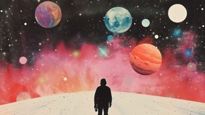 horizonte con planetas de fondo