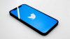 Un móvil con el logo de Twitter